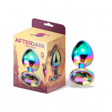 Space Journey Multicolor Butt Plug with Jewel Size S