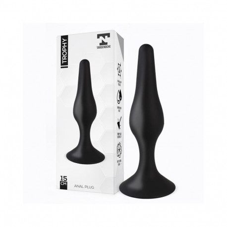 Trophy anaaltapp 15cm silikoonist, must