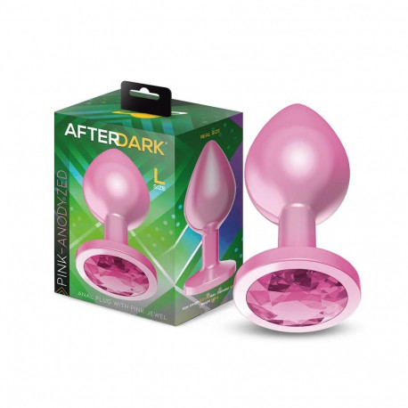 Anodiseeritud anaalplug Size L ehtega, roosa