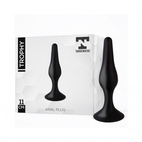 Trophy anaaltapp 11cm silikoonist, must