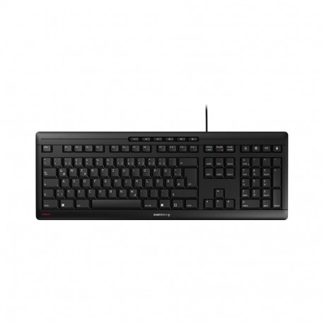 CHERRY STREAM keyboard Office USB QWERTZ German Black