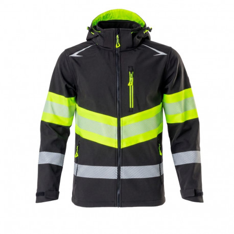 HW Fenix softshell Hi-Vis kollane/must XS