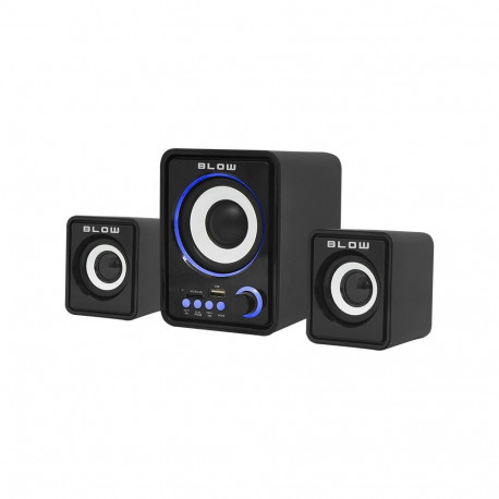Speaker - BLOW 66-377# 3-Way 2.1 Channel USB 3.5mm Black