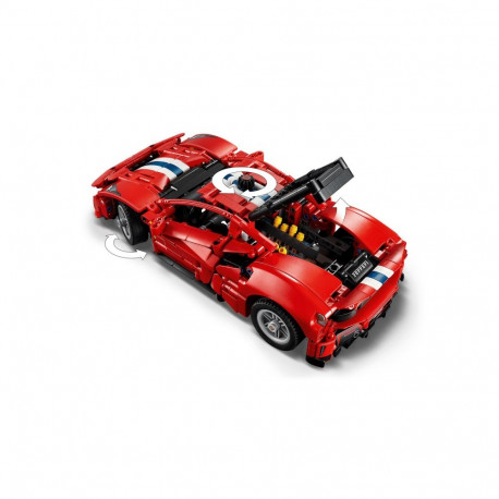 Constructor - LEGO Technic 42235 Ferrari 488 Pista 882 Pcs, 80 mm Height, Red
