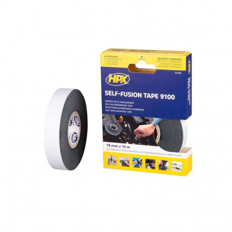 HPX-SF-1910-BK lint: isekleepuv; must; 19 mm; pikkus: 10 m; paksus: 0,5 mm; maks. 90 °C