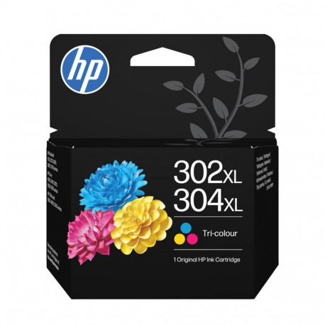 HP tindikassett 302XL/304XL originaalne, kolmevärviline