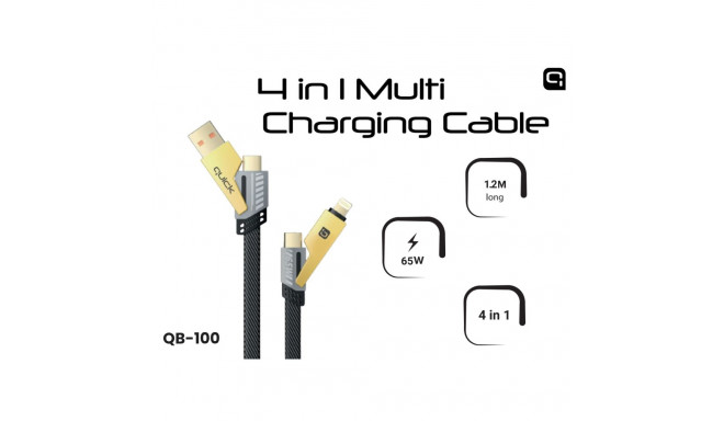 Quick QB-100 Braided 4in1 Multi Charhing and Data Cable 1.2m