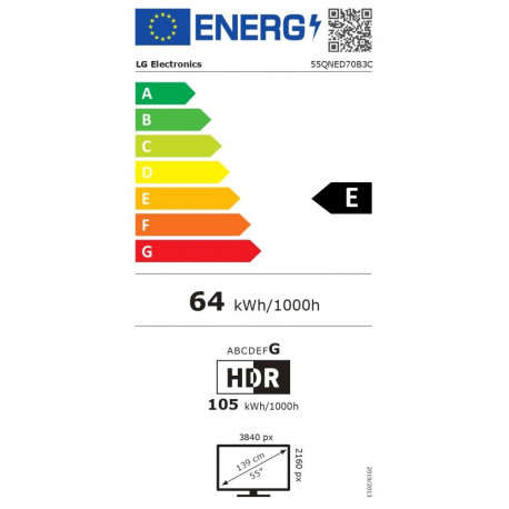 LG nutiteler 55QNED70B3C 55 4K AI mini LED webOS, must