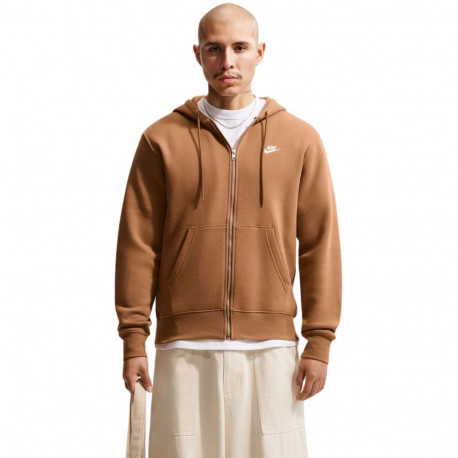Bluza męska Nike Club BB FZ Hoodie jasny brąz FN3861 270  S