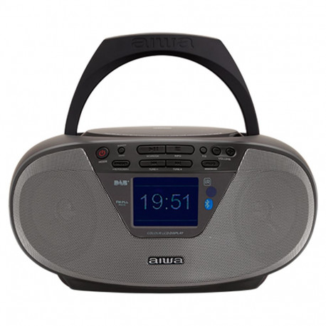 AIWA boomboks BBTU-500DAB/BK bluetoothiga TFT-LCD-ekraaniga, must