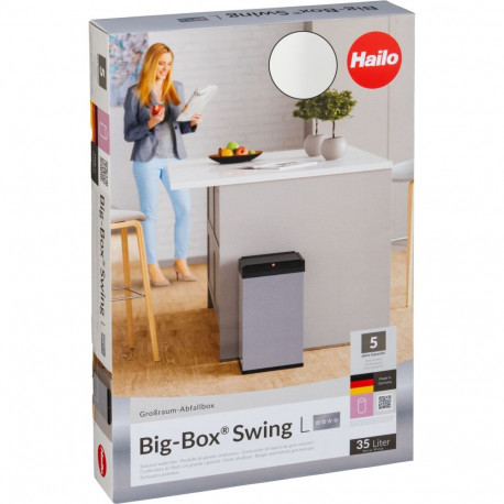 Hailo prügikast Big-Box Swing L, valge