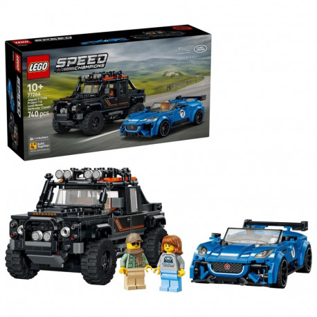 LEGO komplekt 77264 Speed Champions Jaguar F-TYPE Project 7 ja Land Rover Defender Classic