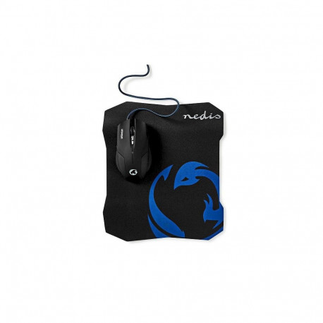 Nedis GMMP100BK Wired Gaming Mouse and Mouse Pad Set 1600DPI / 1,5m