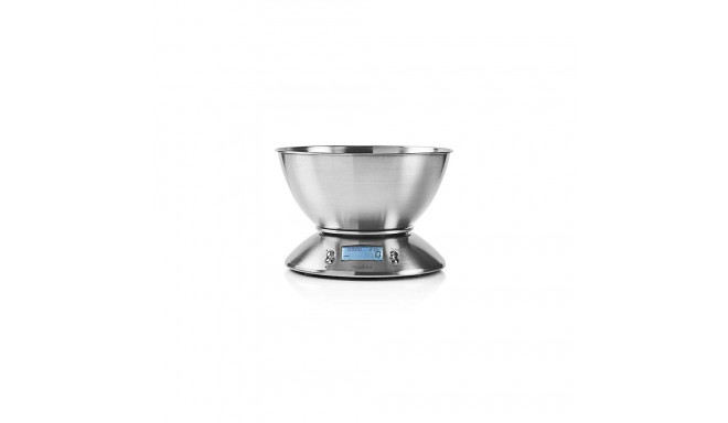 Nedis KASC111SI Kitchen Scales Digital | Stainless Steel | Timer Function | Thermometer Function