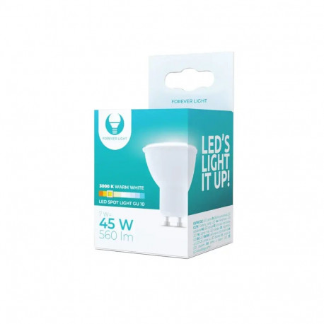 LED-pirn GU10 7W 230V 3000K 560lm Igavene Valgus