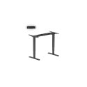 Height-Adjustable Table Frame, without Tabletop, Black