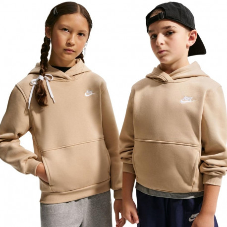 Bluza dla dzieci Nike Sportswear Club Fleece beżowa FD3000 286 L
