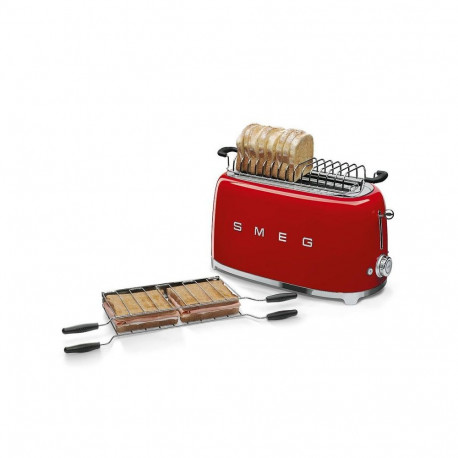 Home & Kitchen Appliance - SMEG Toaster TSF02RDEU 4-Slice 6 Browning Levels Red
