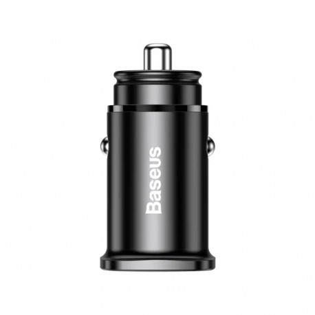 Car Charger - Baseus Square 30W PPS QC4.0 PD3.0 Dual Port USB Black