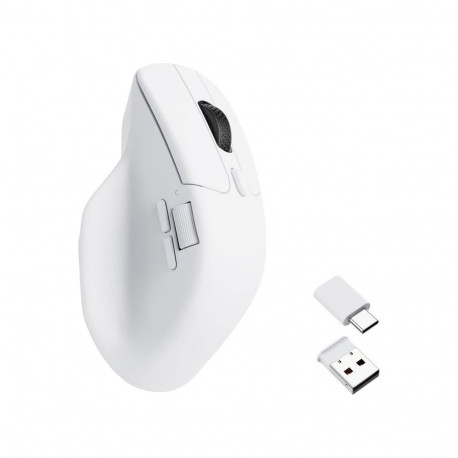 Computer Mouse - KEYCHRON M6 1000Hz Wireless, Dual Scrolling Modes, 78g White