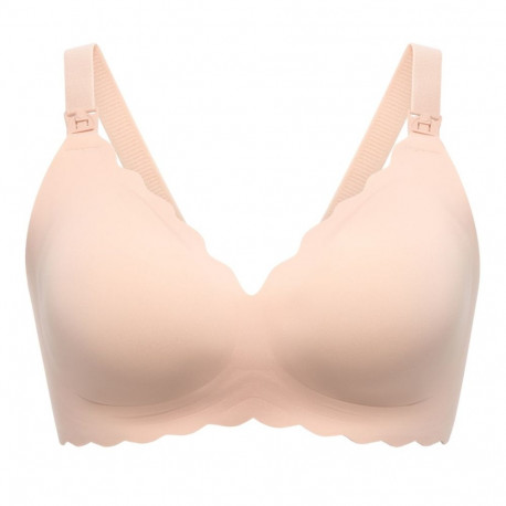 Nursing Bra - Momcozy YN46 Seamless Nylon Spandex Support S Nude