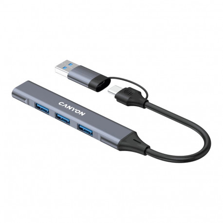Canyon DS-02 4in1 USB-A/C Grey
