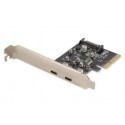 DIGITUS Add-On Card USB3.1 PCI Express, 2xUSB3.1 Typ C, Chip: ASM1142