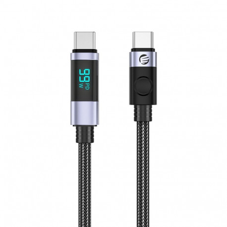 Orico LDC2C USB-C - USB-C PD 100W Cable with LED Display 480 Mbps 3 m - Black