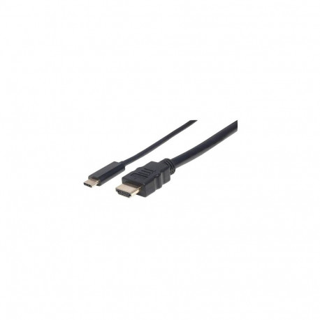 Manhattan USB-C to HDMI Cable, 4K@30Hz, 1m, Black, Male to Male, Three Year Warranty