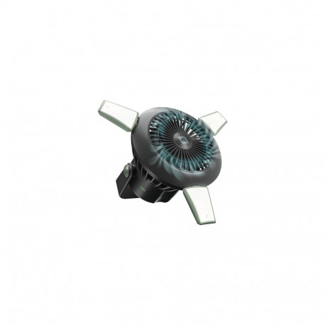 SBS ventilaator powerbankiga 4.000mAh valgusega päikesepaneeliga