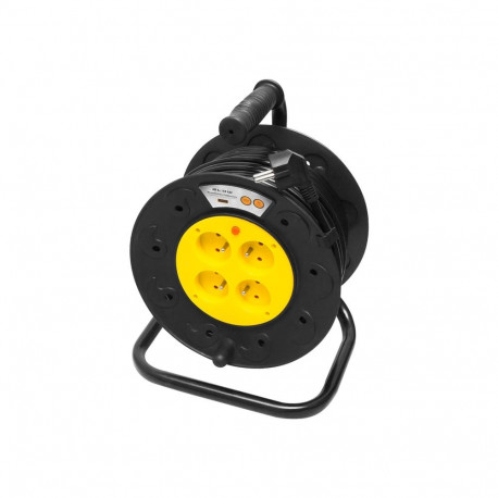 pikendusjuhe PR-61 4-pesaline maandusega 50m PVC-rull 3x2.5mm