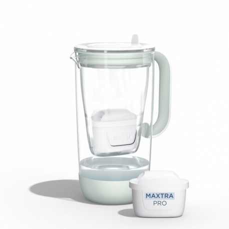 2.5L Glass Water Filter Jug Mint
