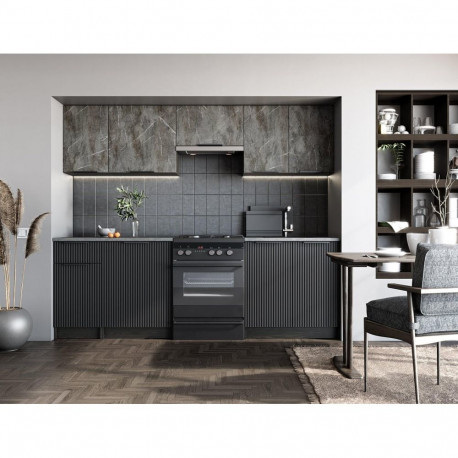 Tamara 240 köögikomplekt antratsiit/must 2.4M