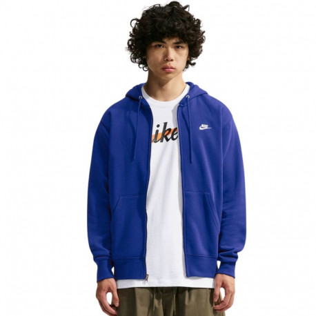 Nike meeste kapuutsiga dressipluus Club BB FZ FN3861 455 S, sinine