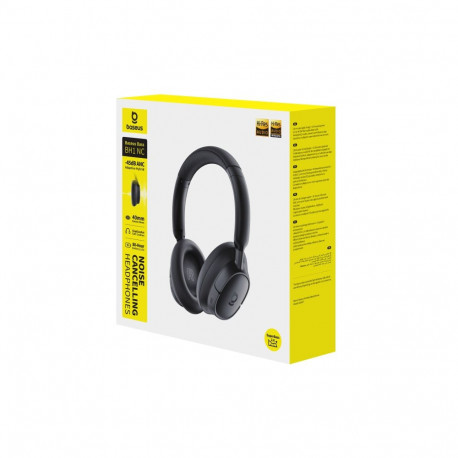 Baseus Wireless Bluetooth 6.0 Noise Cancelling Headphones Bass BH1 NC Black Color A0203703 (69321726