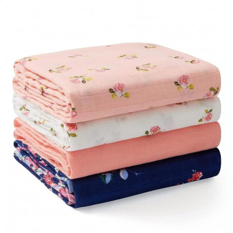 Momcozy SJ003 Muslin Swaddles 4 pcs 47 × 47 inches