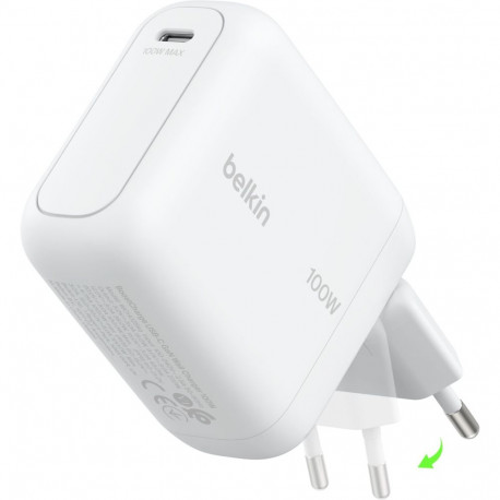 Belkin laadija BOOSTCharge WCH025kqWH 100W USB-C GAN koos pistikuga, valge