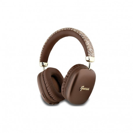 Guess GCube Metallic Script Logo Bluetooth on-ear headphones - brown