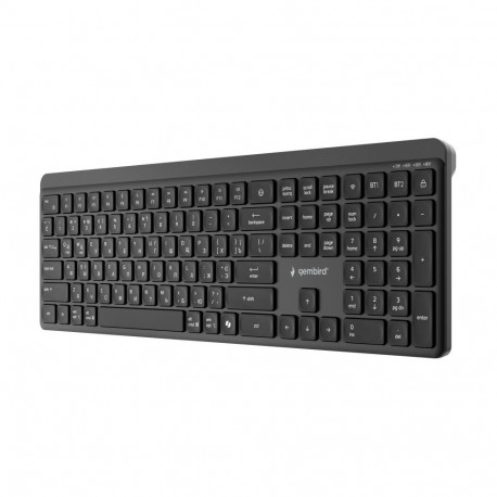 Gembird KB-WPS-03-CYRL Dual-mode pro-business slim wireless keyboard, 2.4G+BT, Cyrillic layout |