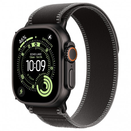 "Apple Watch Ultra 3 Titanium Cellular 49mm Schwarz (Trail Loop schwarz/kohlegrau) S/M"