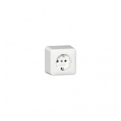 GIRA schuko-pistikupesa 444013 pinnapealne paigaldusplaat, puhasvalge