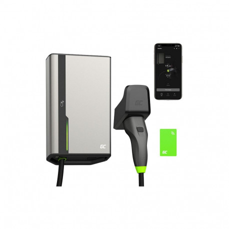 Green Cell seinale paigaldatav elektriauto laadija EVGC021B2275 nutikas 22kW 32A 7.5m type 2 kaabel 