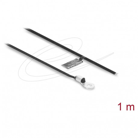 "Delock Temperaturfühler-Kabel M4 mit 2 x offenen Kabelenden XLPE flach B25/85 3977K 1 m"