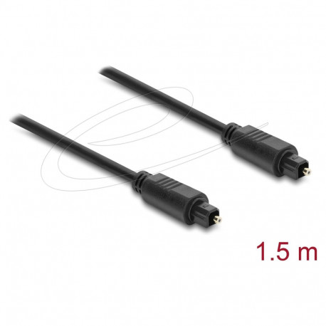 "Delock TOSLINK Kabel Stecker auf Stecker, Ø 4 mm, 1,5 m, schwarz"