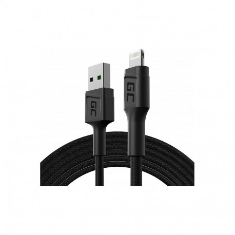 "Green Cell KABGC18 Lightning-Kabel 2 m Schwarz"