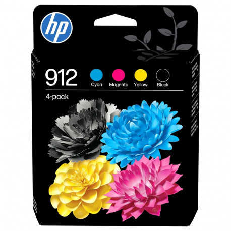 HP tindipatroonide komplekt 912 originaal 4tk CMYK(4) 250Seiten 315Seiten, must, tsüaan, magenta, ko