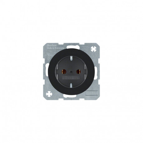 Berker pistikupesa 47432045 SCHUKO R.1/R.3 läikiv, must