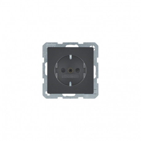 Berker pistikupesa 47236086 SCHUKO Q.1/Q.3 sametine, antratsiit