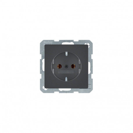 Berker pistikupesa 41436086 SCHUKO Q.1/Q.3 sametine, antratsiit
