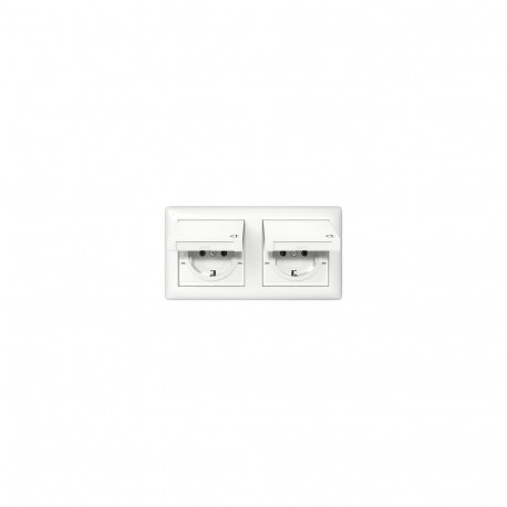 "GIRA 415803 SCHUKO KD + Set IP44 + Rahmen 2f Standard 55 Reinweiß"